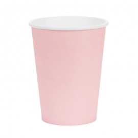 ♥ Gobelets en papier rose 250ml - Lot de 6 - Décoration de Fête Godsavetheking