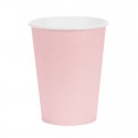 ♥ Gobelets en papier rose 250ml - Lot de 6