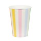 ♥ Gobelets Rayures couleur pastel, 400 ml - Lot de 6 - Décoration de Fête Godsavetheking