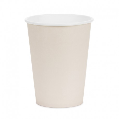 ♥ Gobelets en papier beige 250ml - Lot de 6 - Décoration de Fête Godsavetheking