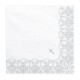 ♥ Serviettes de communion Croix argent- Lot de 20 - Décoration de Communion Godsavetheking