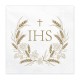 ♥ Serviettes de communion IHS doré- Lot de 20 - Décoration de Communion Godsavetheking