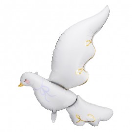 ♥ Ballon géant en aluminium Colombe, 80x100 cm - Décoration de Communion Godsavetheking