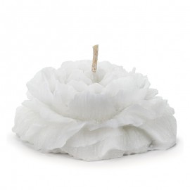 ♥ Bougie flottante pivoine mat blanc - 8 cm