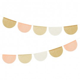 ♥ Guirlande de papier de soie couleurs - 3 mètres - Décoration de Communion Godsavetheking