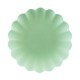 ♥ Assiettes en plastique réutilisable sauge - 22 cm - Décoration de Communion Godsavetheking