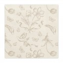 ♥ Serviettes Fleurs beige - Lot de 12