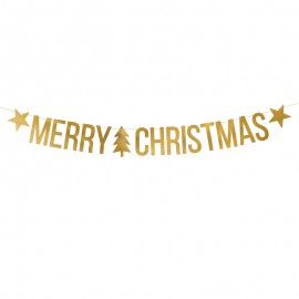 Guirlande Merry Christmas dorée