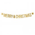 ♥ Guirlande Merry Christmas dorée