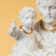 ♥ Statue de St Joseph et Jésus blanc avec des touches dorées - 30 cm - Statues objets religieux God save the king