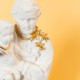 ♥ Statue de St Joseph et Jésus blanc avec des touches dorées - 30 cm - Statues objets religieux God save the king