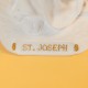 ♥ Statue de St Joseph et Jésus blanc avec des touches dorées - 30 cm - Statues objets religieux God save the king