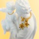 ♥ Statue de St Joseph et Jésus blanc avec des touches dorées - 30 cm - Statues objets religieux God save the king