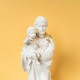 ♥ Statue de St Joseph et Jésus blanc avec des touches dorées - 30 cm - Statues objets religieux God save the king