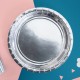 ♥ 6 assiettes en carton Argent metallisé - 23 cm - Décoration de Communion Godsavetheking