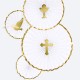 ♥ Décorations de gâteau de première communion en or - Lot de 6 - Décoration de Communion Godsavetheking