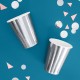 ♥ Gobelets en papier Argent 250ml - Lot de 6 - Décoration de Fête Godsavetheking