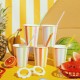 ♥ Gobelets Rayures couleur pastel, 400 ml - Lot de 6 - Décoration de Fête Godsavetheking