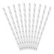♥ Pailles blanches étoiles argentées x 10 - Décoration de Fête Godsavetheking