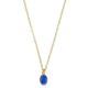 ♥ Collier Médaille Miraculeuse Émail Bleu en Argent 925 Doré - Colliers et sautoirs Godsavetheking