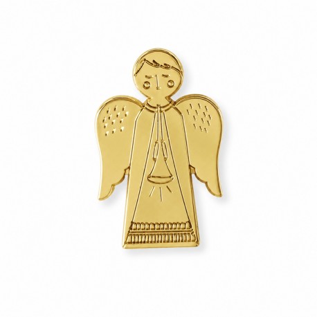 Pin's Ange gardien doré - Pin's et écusson religieux Godsavetheking
