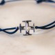 Bracelet Homme marine Croix Scoute avec fleur de lys - Bracelets religieux Godsavetheking