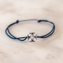 Bracelet Homme marine Croix Scoute avec fleur de lys