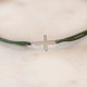 Bracelet Homme Croix Argent 925 - Kaki - Bracelets religieux Godsavetheking