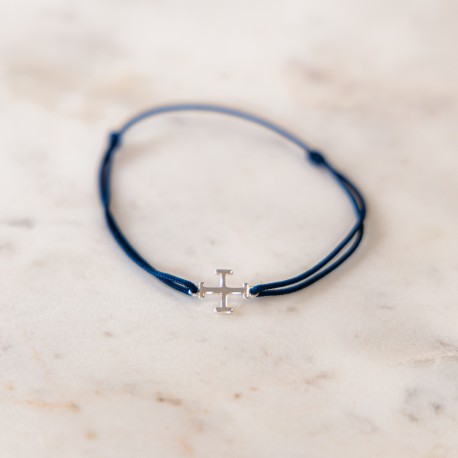 Bracelet Homme Croix Scout Argent Marine - Bracelets religieux Godsavetheking
