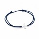 Bracelet Homme Croix Scoute Argent 925 - Bleu marine - Fête des Pères Godsavetheking
