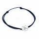 Bracelet Homme Croix Scoute fleur de lys argent 925 - Bleu marine - Fête des Pères Godsavetheking