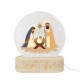 Lampe veilleuse crèche de Noël – Sainte Famille en plexiglass et bois - Lampes veilleuse objets religieux God save the king