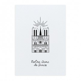 Carte Notre-Dame de Paris — Illustration noir & blanc - Images et cartes religieuses papeterie religieuse Godsavetheking