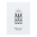Carte Notre-Dame de Paris — Illustration noir & blanc