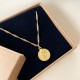 Collier médaille Vierge à l'Enfant 16 mm et chaîne torsadée en plaqué or - Colliers femme Godsavetheking