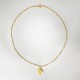 Collier médaille Vierge à l'Enfant 16 mm et chaîne torsadée en plaqué or - Colliers femme Godsavetheking