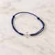 Bracelet Homme Croix Scoute Argent 925 - Bleu marine - Fête des Pères Godsavetheking