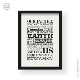 Affiche religieuse en anglais avec prière du Notre Père - A4 - Affiches religieuses papeterie religieuse Godsavetheking