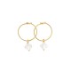 Mini créoles croix en nacre – Plaqué or - Boucles d'oreilles Godsavetheking