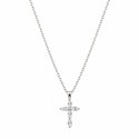 Collier chaîne et Croix - Zirconium et Argent 925
