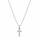 Collier chaîne et Croix sertie - Zirconium et Argent 925 - Colliers femme Godsavetheking
