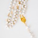 ♥ Chapelet doré Ave Maria en pierres naturelles blanches - grand format - Coup de cœurs des sœurs de God save the king