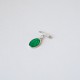 ♥ Broche miraculeuse argentée ovale émaillée verte – 17 mm - Nouveautés Godsavetheking
