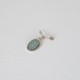♥ Broche miraculeuse argentée ovale émaillée bleu-gris – 17 mm - Nouveautés Godsavetheking