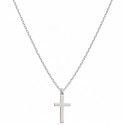 Collier chaîne pendentif grande croix en argent 925