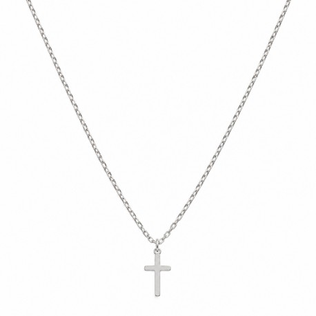 Collier chaîne pendentif petite croix en argent 925 - Nouveautés Godsavetheking