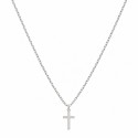 Collier chaîne pendentif petite croix en argent 925