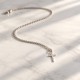 Collier chaîne pendentif petite croix en argent 925 - Nouveautés Godsavetheking
