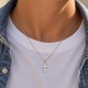 Collier chaîne pendentif petite croix en argent 925 - Nouveautés Godsavetheking