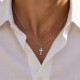 Collier chaîne pendentif petite croix en argent 925 - Nouveautés Godsavetheking